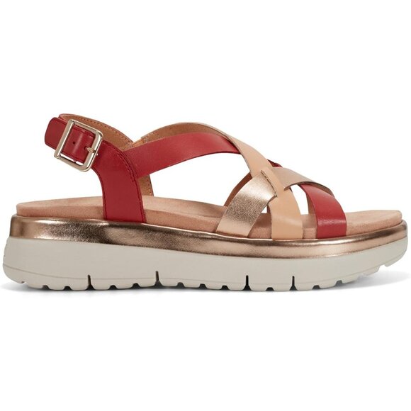 Easy Spirit Indie Women's Metallic Red Sandal - Picture 4 of 7